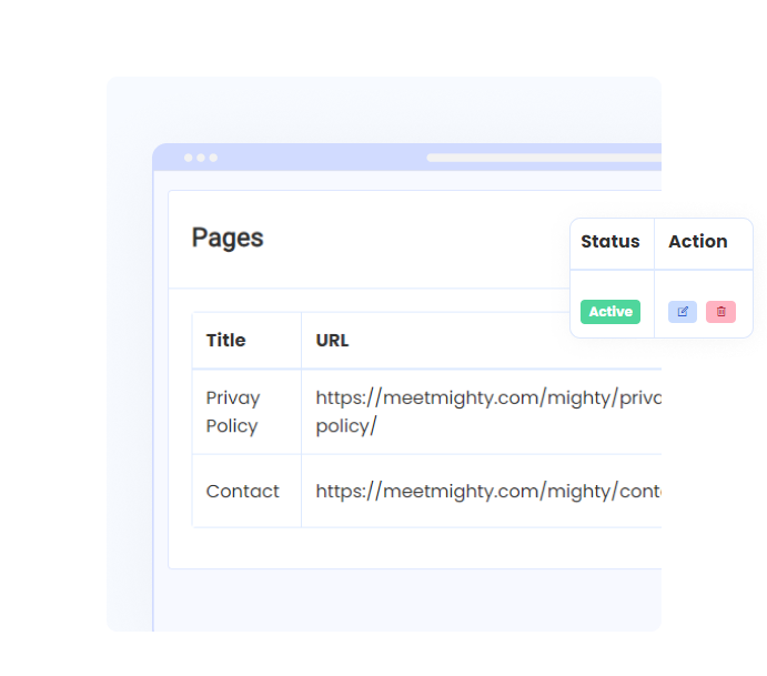 Page Management Using mightyweb's Admin Panel