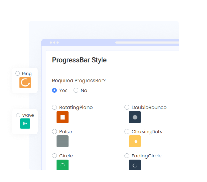 Progress bar customization using mightyweb's admin panel